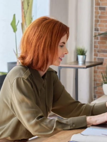 Two women in a meeting