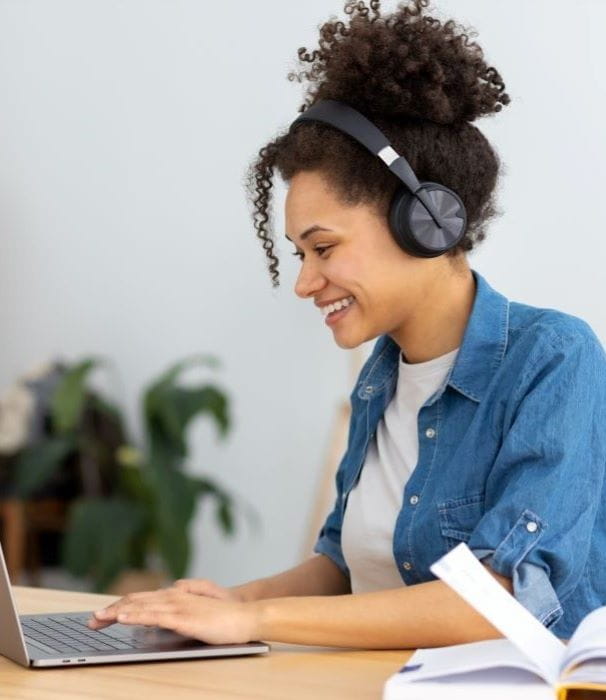 Image of someone working on a laptop