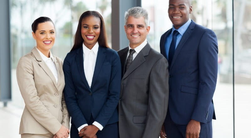 Diverse group of office workers