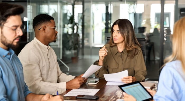 People in a meeting