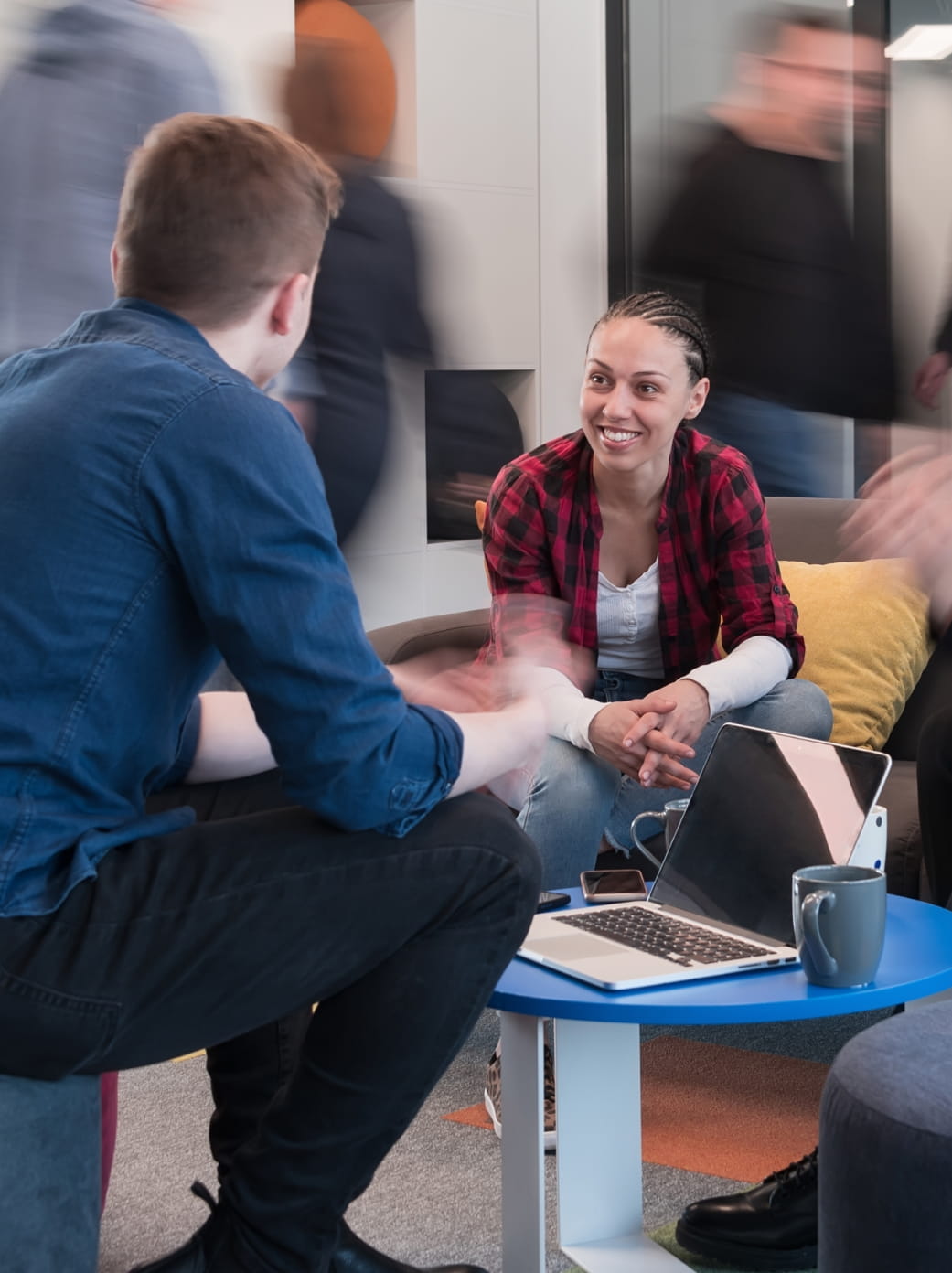 Students sitting down