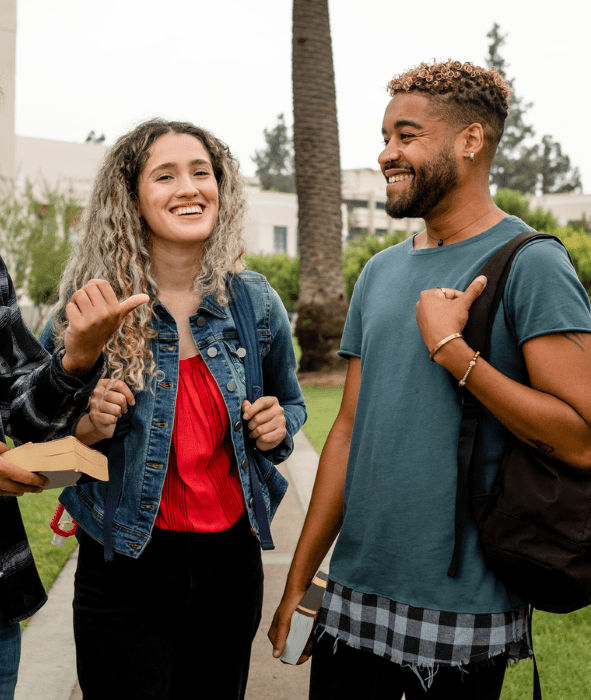 Image of students on a campus