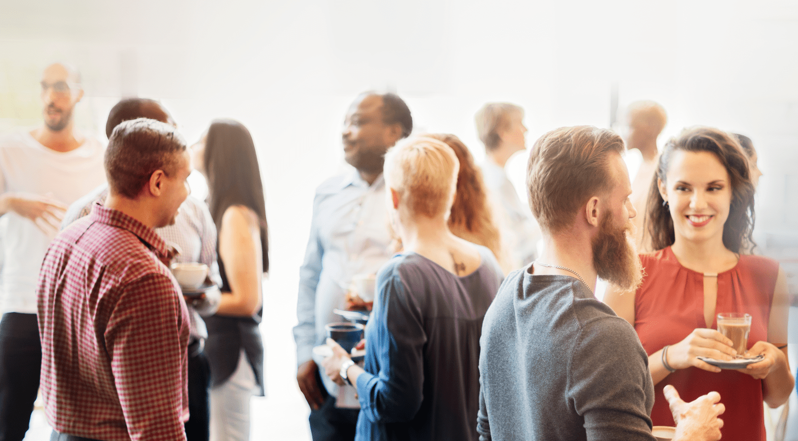 People at networking event